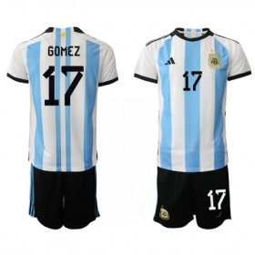 Camisetas Argentina Alejandro Gomez 17 Primera Copa Mundial 2022 - Niño (+ Pantalones)